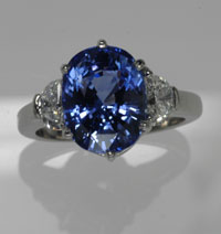 9ct ceylon sapphire diamonds platinum ring