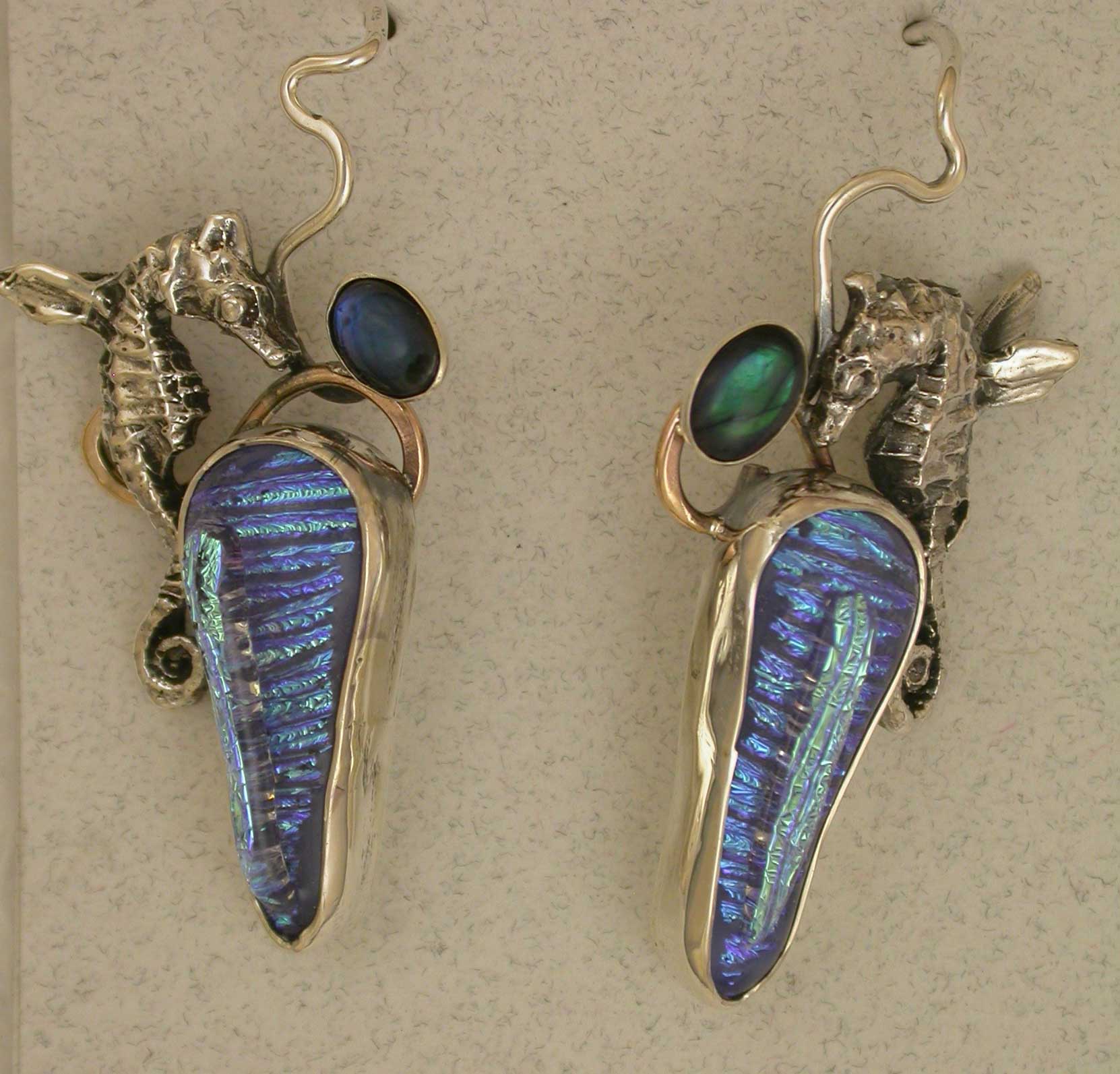 silver and dichroic glass